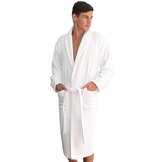 Linum Home Textiles Waffle Terry Bathrobe Unisex Adult Long Length Long Sleeve Robe