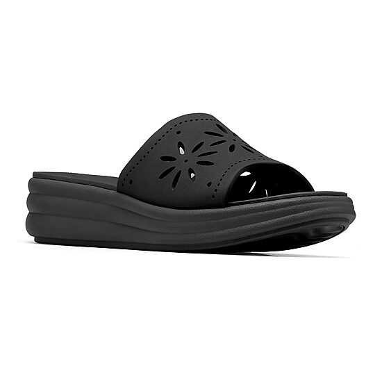 Clarks Cloudsteppers Womens Drift Floral Wedge Sandals