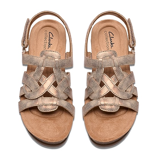 Clarks Womens Calenne Gracie Wedge Sandals