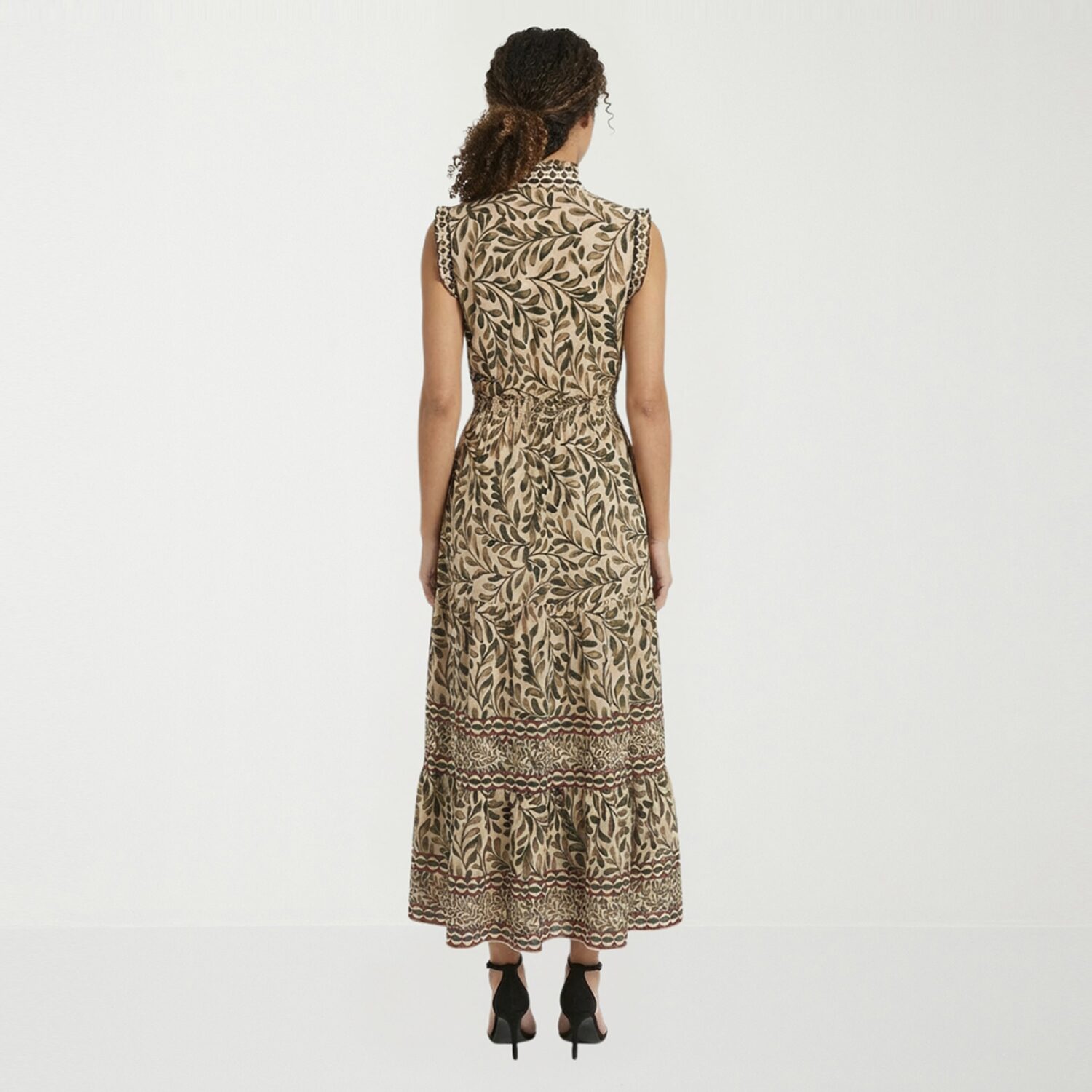 London Times Womens Notch Neck Sleeveless Maxi Dress