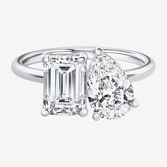 Womens 3 1/2 CT. T.W Lab Grown White Diamond 14K Gold Cocktail Ring