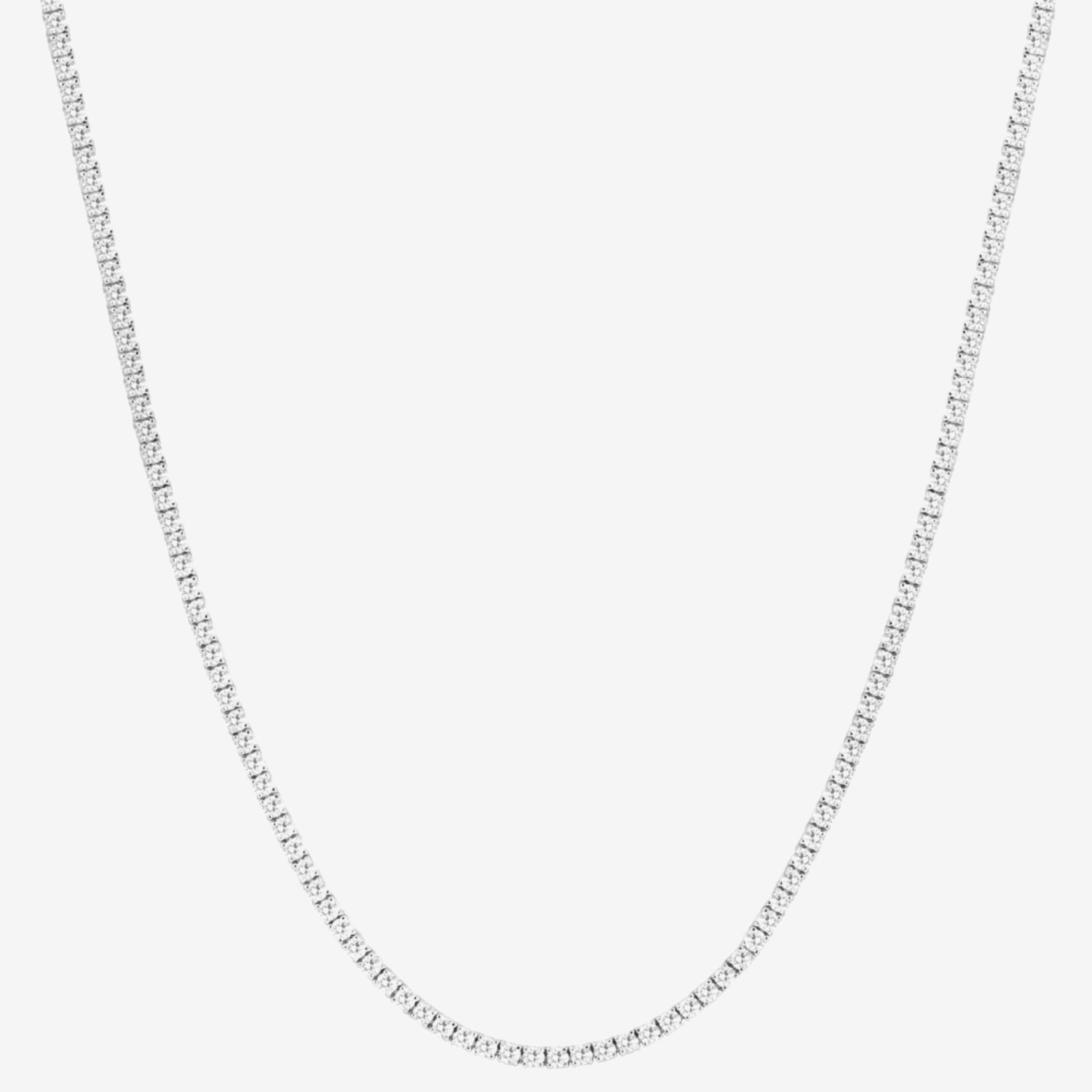 (Vs1-Vs2) Womens White Diamond 14K Gold 16 Inch Tennis Necklace