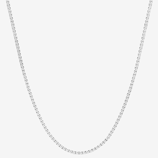 (Vs1-Vs2) Womens White Diamond 14K Gold 16 Inch Tennis Necklace