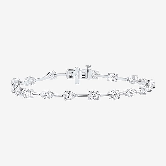 Womens 8 Ct.T.W. Lab Grown White Diamond 14K Gold 7 Inch Tennis Bracelet
