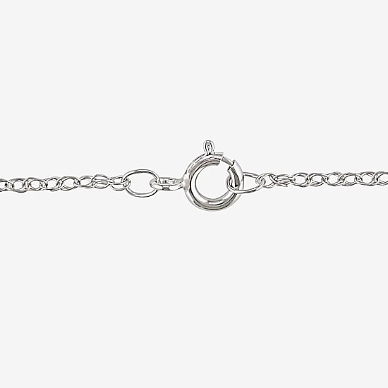 Womens 2 CT. Lab Grown White Diamond 14K Gold Oval 18 Inch Pendant Necklace
