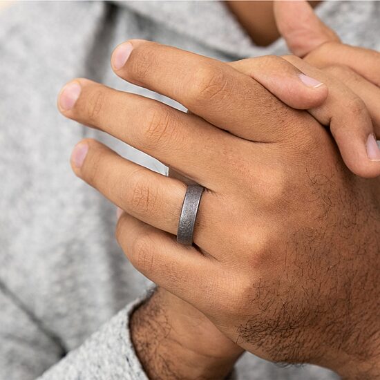 Mens 6.5MM Tantalum Wedding Band