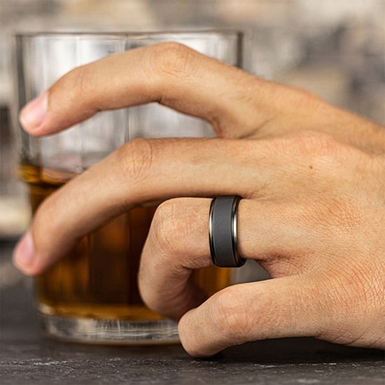 Mens 9mm Tantalum Wedding Band 