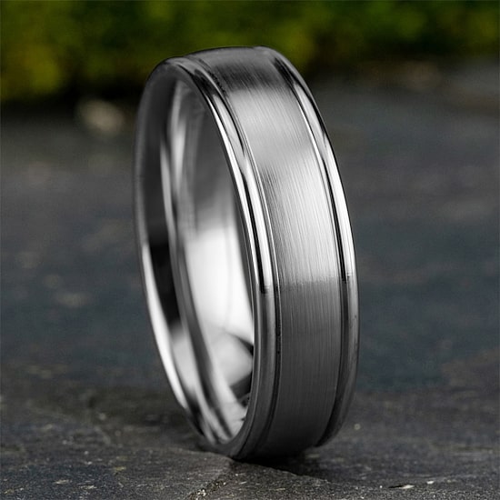 Mens Platinum 6mm Comfort-Fit Wedding Band