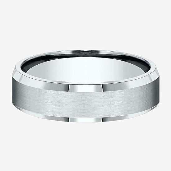 Mens Platinum 6mm Comfort-Fit Wedding Band