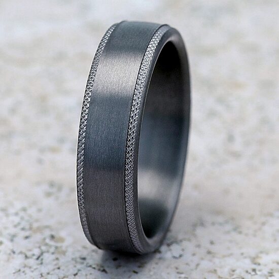 Mens 6.5MM Tantalum Wedding Band