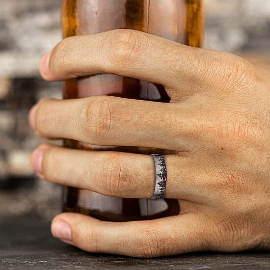 Mens 6.5MM Titanium Wedding Band