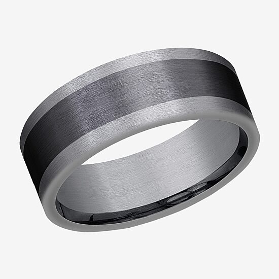 Mens 8MM Tantalum Titanium Wedding Band