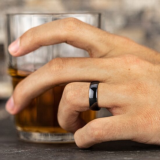 Mens 6.5MM Tantalum Wedding Band