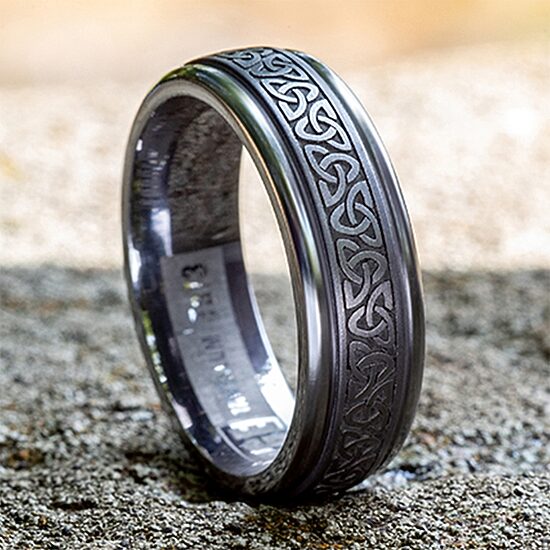 Mens 7MM Tantalum Wedding Band