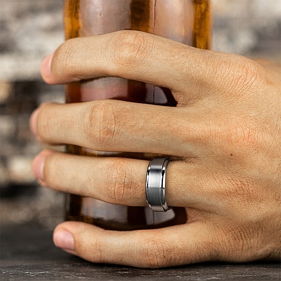 Mens 9mm Cobalt Wedding Band