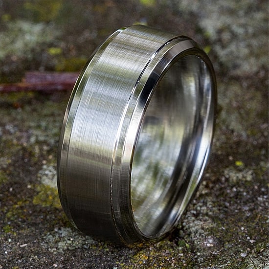 Mens 9mm Cobalt Wedding Band