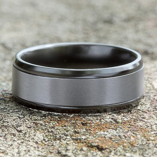 Mens 8MM Tantalum Titanium Wedding Band