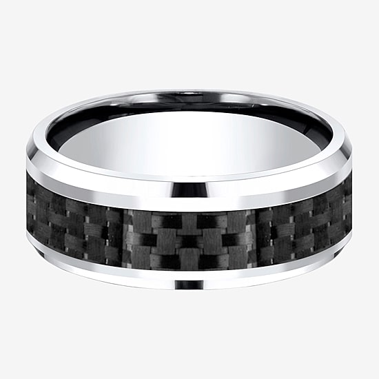  Mens Cobalt with Carbon Fiber Inlay 8mm Wedding Band