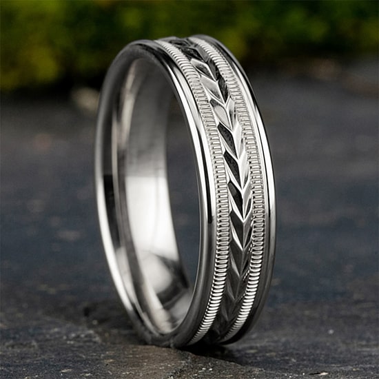 Mens 6MM 10K Gold Wedding Band