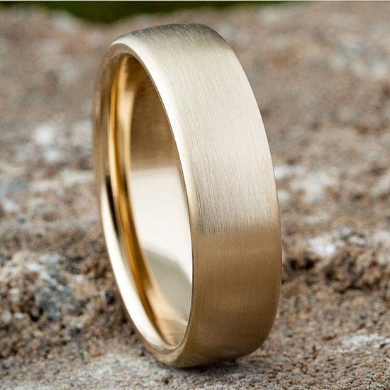 Mens 6.5MM 10K Gold Wedding Band