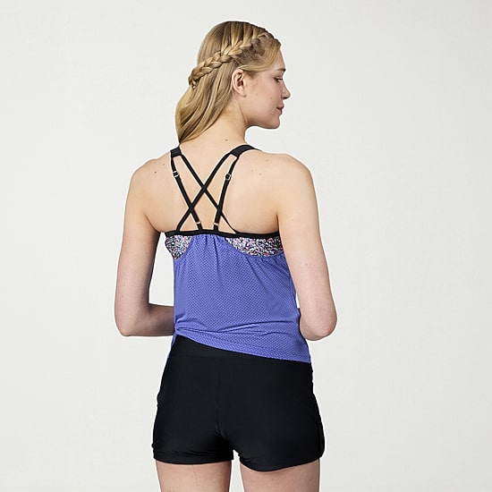 Free Country Womens Stretch Fabric Tankini Swimsuit Top
