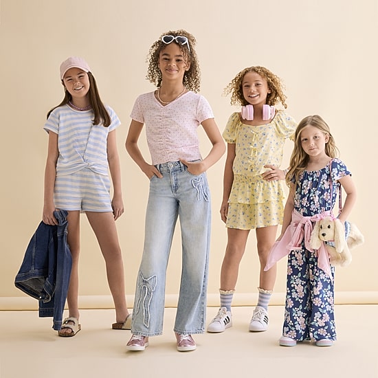 Thereabouts Little & Big Kid Girls Wide Leg Jean