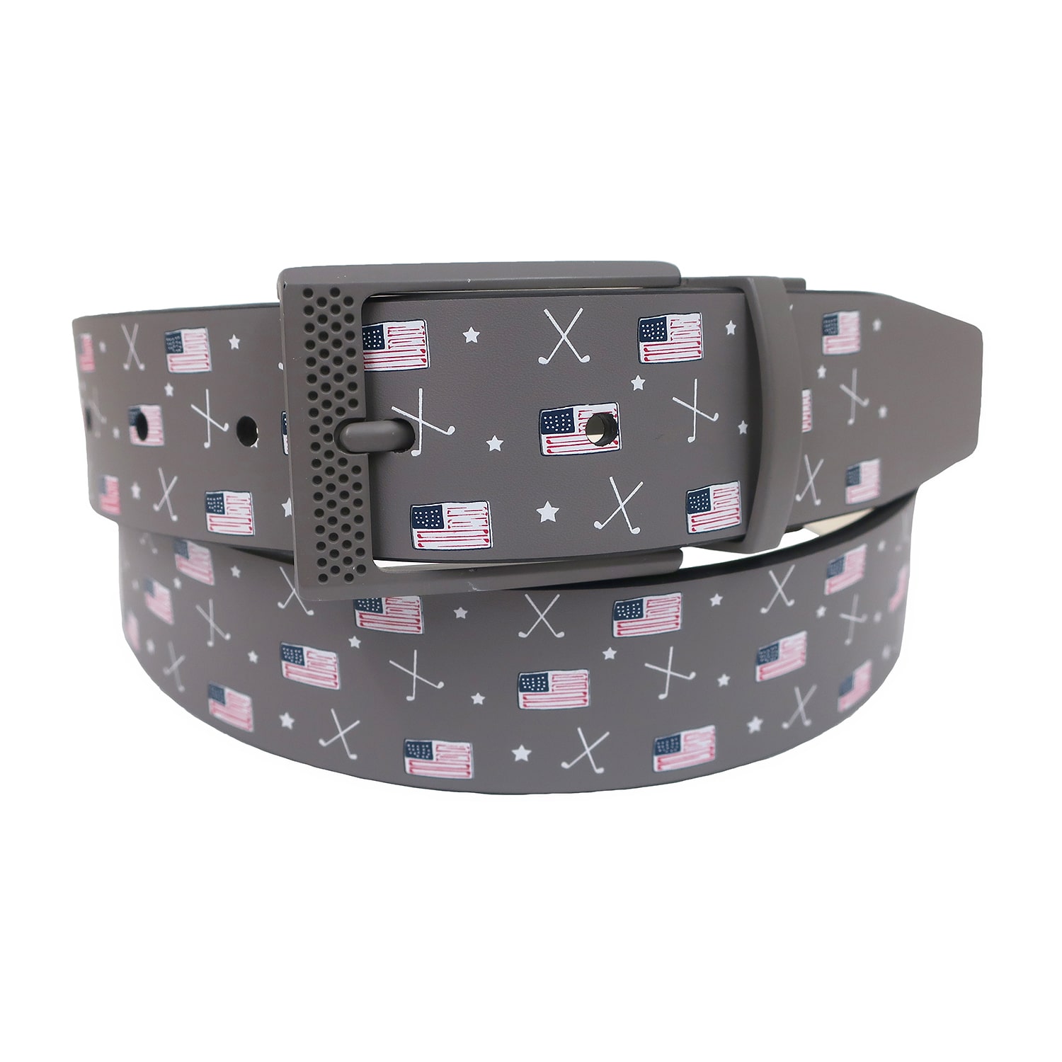 IZOD Golf Club And Flag Reversible Mens Belt