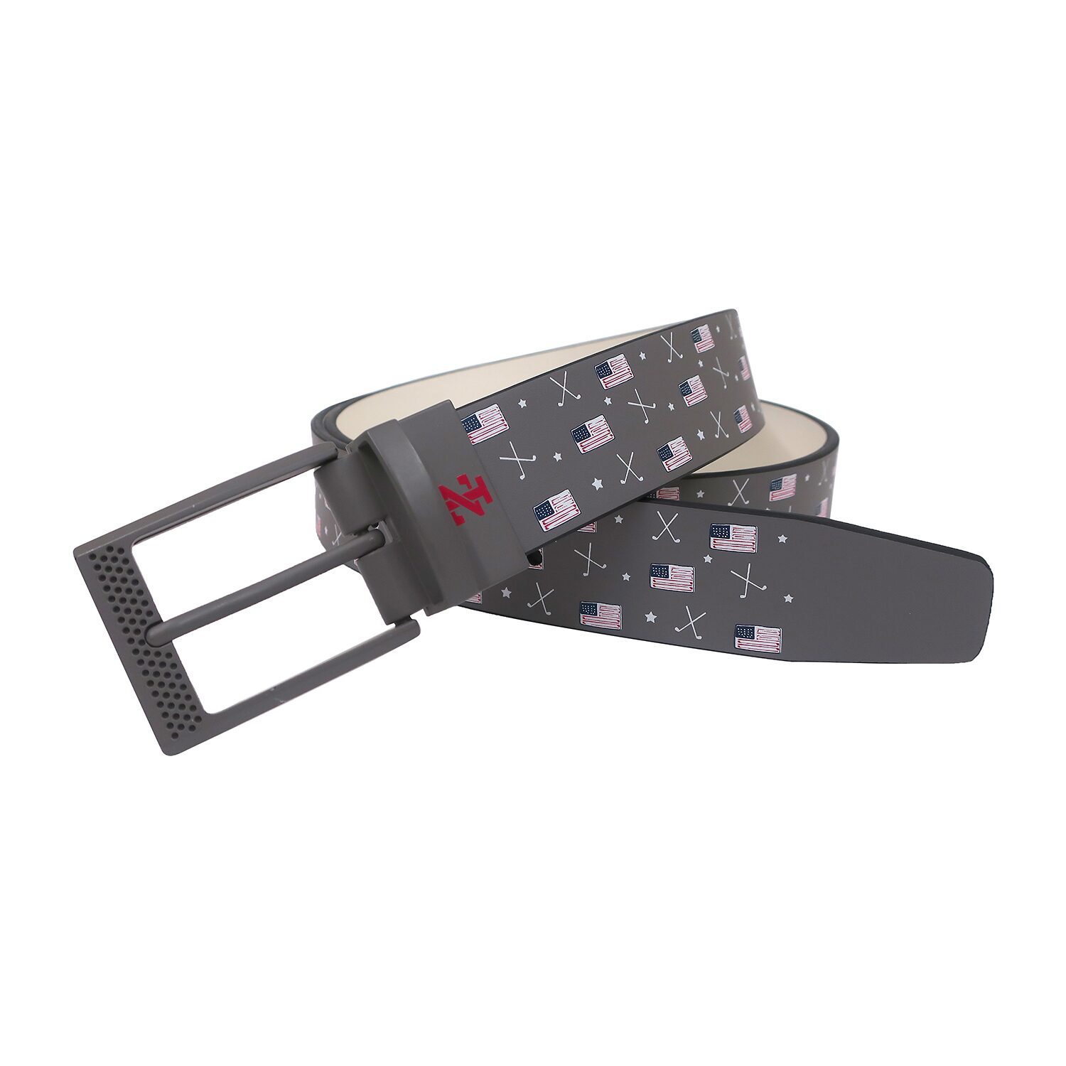 IZOD Golf Club And Flag Reversible Mens Belt