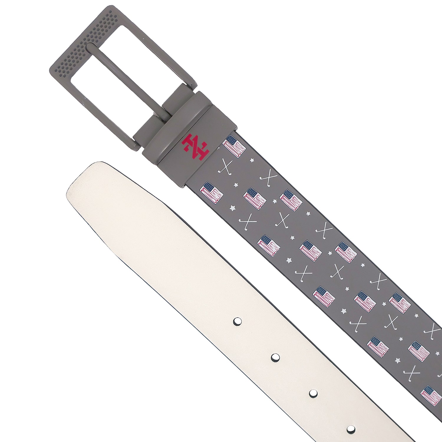 IZOD Golf Club And Flag Reversible Mens Belt
