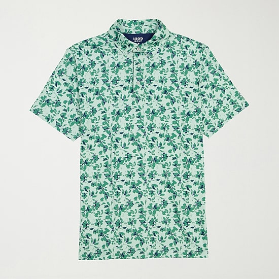 IZOD Swingflex Elite Fashion Print Mens Classic Fit Short Sleeve Polo Shirt