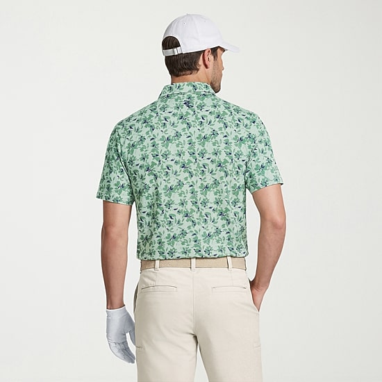 IZOD Swingflex Elite Fashion Print Mens Classic Fit Short Sleeve Polo Shirt