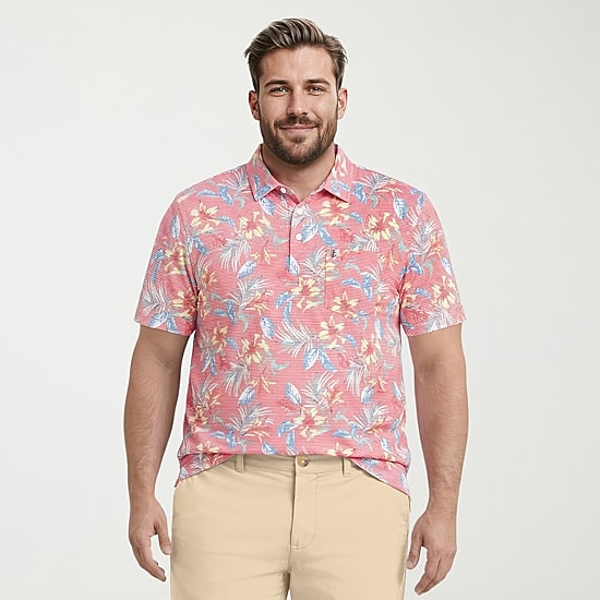 IZOD Sunshield Performance Big and Tall Mens Classic Fit Short Sleeve Polo Shirt