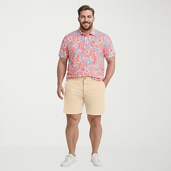 IZOD Sunshield Performance Big and Tall Mens Classic Fit Short Sleeve Polo Shirt