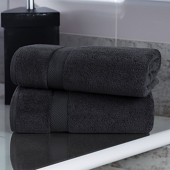 SUPERIOR® Zero Twist Cotton Chevron 2-pc. Bath Sheet