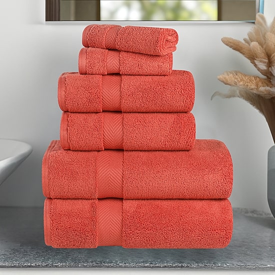SUPERIOR® Zero Twist Cotton Chevron 6-pc. Quick Dry Bath Towel Set