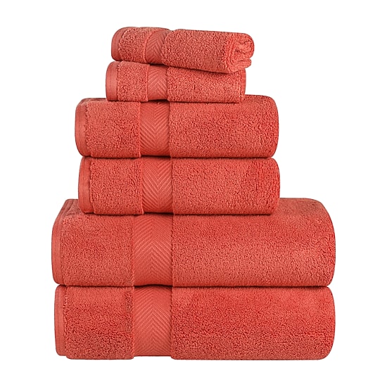 SUPERIOR® Zero Twist Cotton Chevron 6-pc. Quick Dry Bath Towel Set