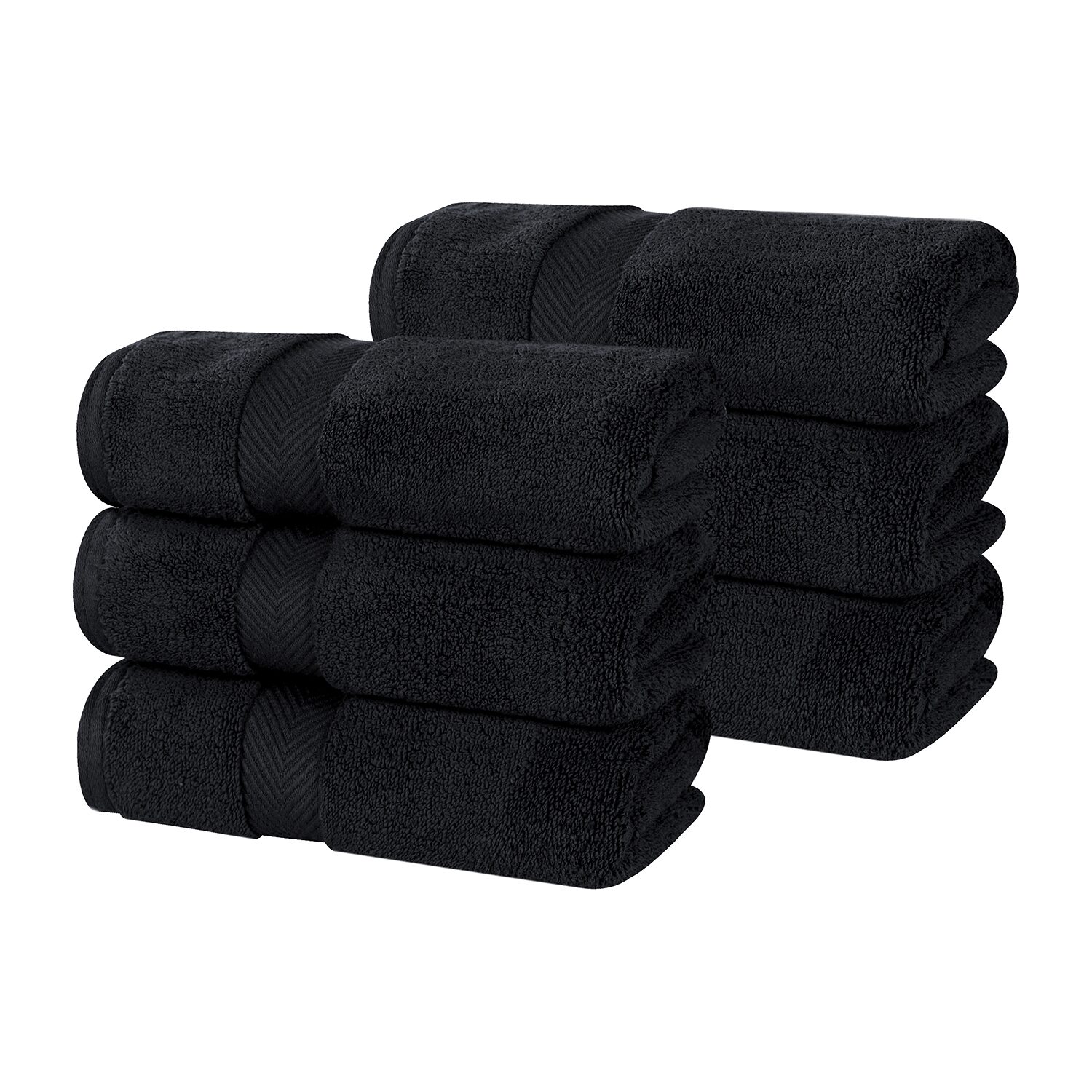 SUPERIOR® Zero Twist Cotton Chevron 6-pc. Hand Towel