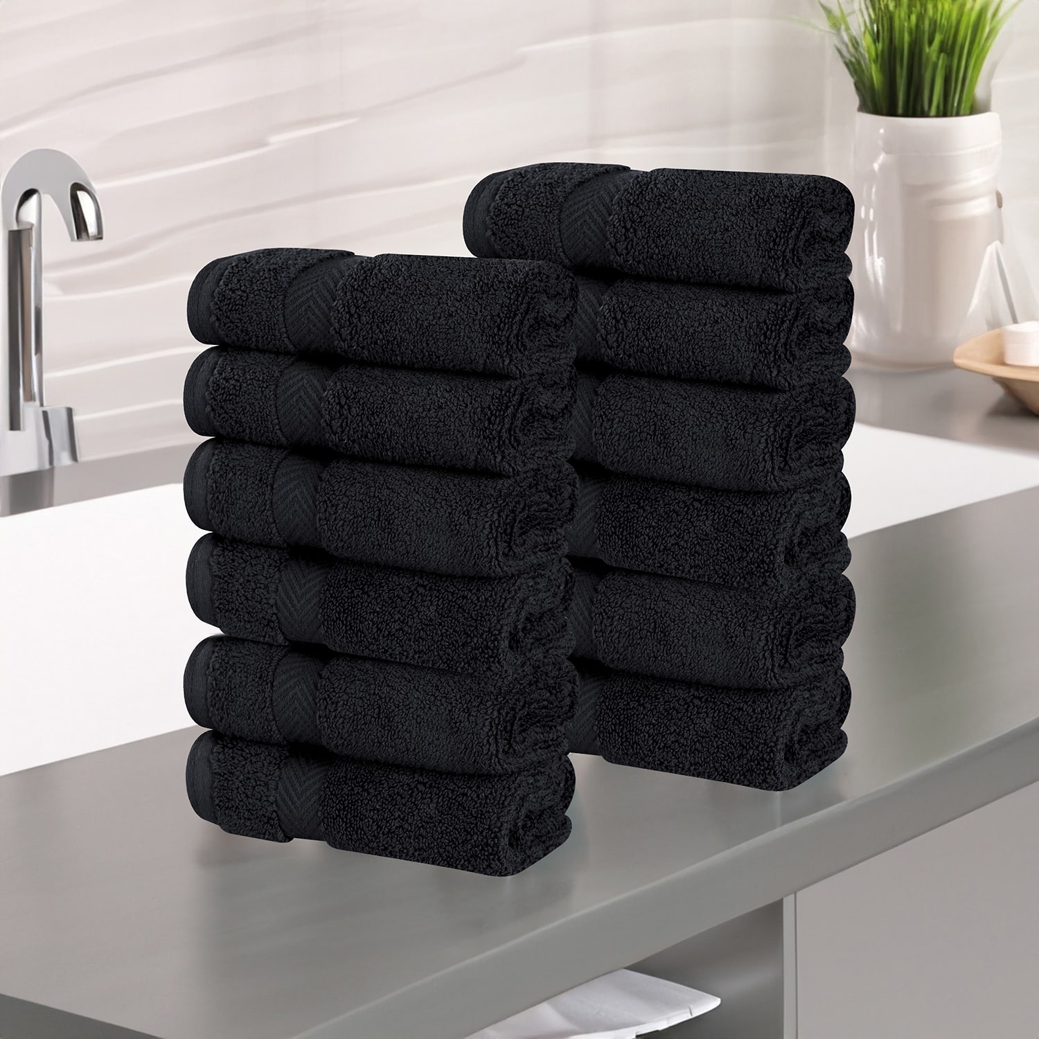 SUPERIOR® Zero Twist Cotton 12-pc. Quick Dry Washcloth