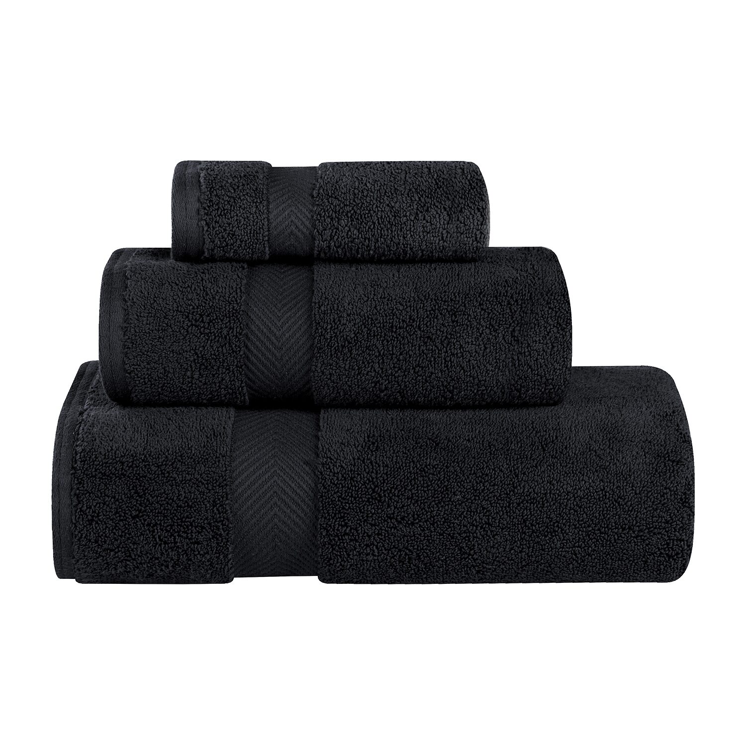 SUPERIOR® Zero Twist Cotton Chevron 3-pc. Quick Dry Bath Towel Set