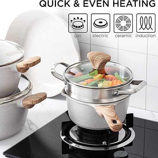 Country Kitchen 15-pc. Non-Stick Cookware Set