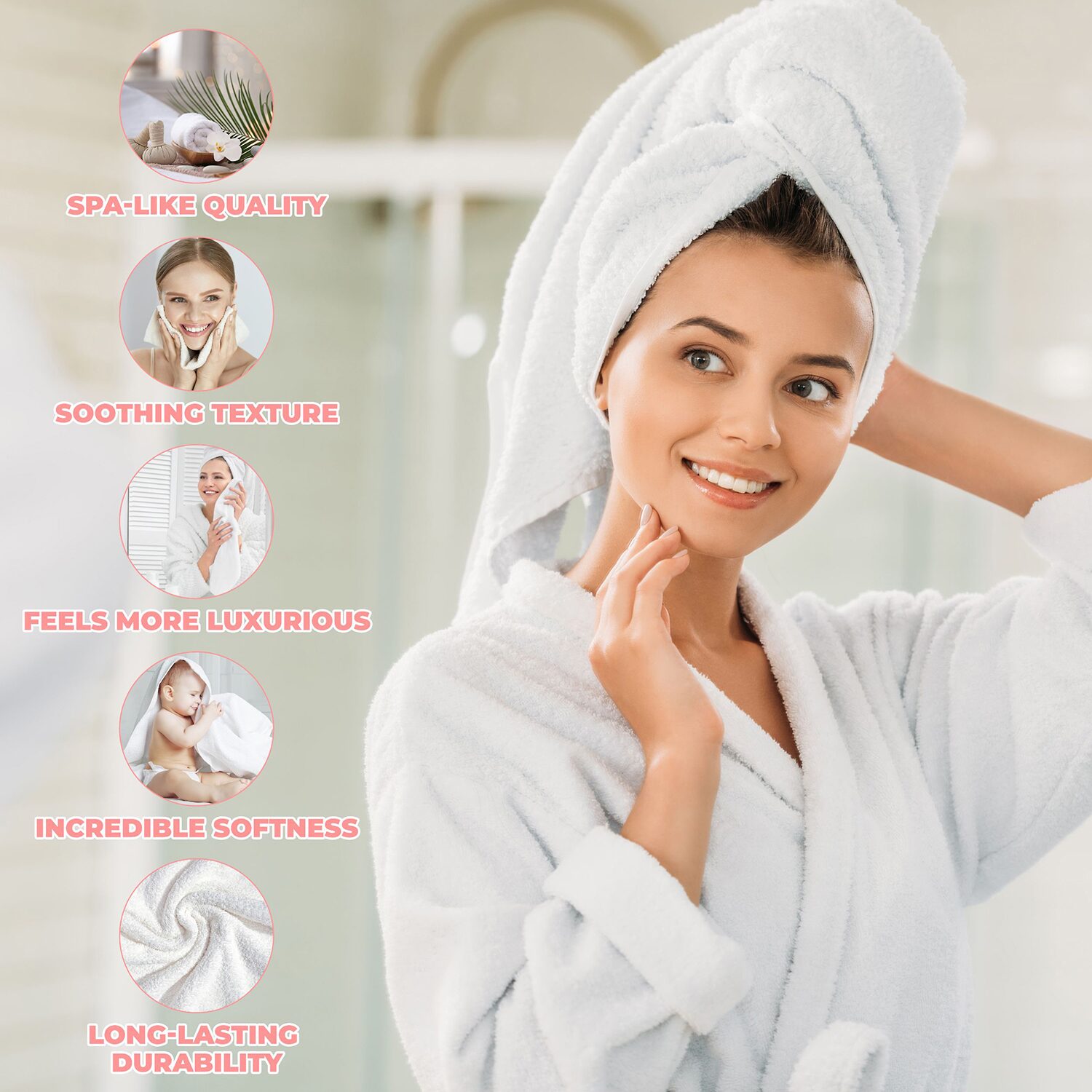 SUPERIOR® Zero Twist Cotton Chevron 3-pc. Quick Dry Bath Towel Set