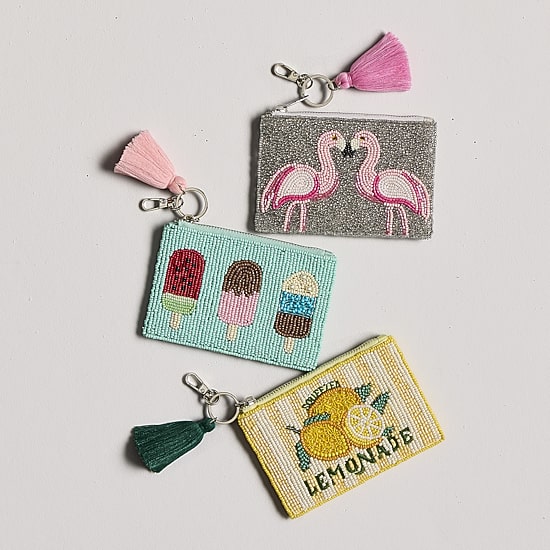 SOL and MER Beaded Lemonade Coin Purse Womens Wallet