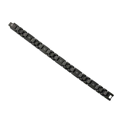 Mens Stainless Steel 8 1/2 Inch Link Bracelet, One Size