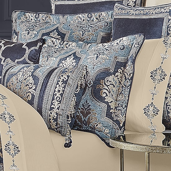 Queen Street Manila 4-pc. Damask + Scroll Comforter Set