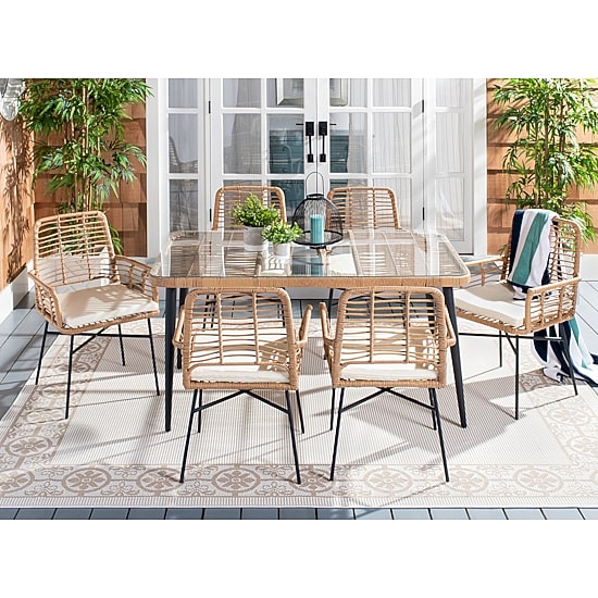 Safavieh Beson 7-pc. Cushioned Rectangular Dining Set