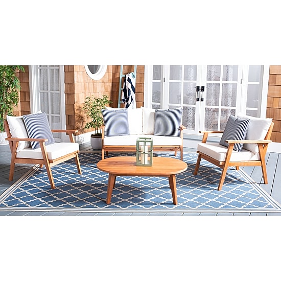 Safavieh Deacon 4-pc. Conversation Set Cushioned