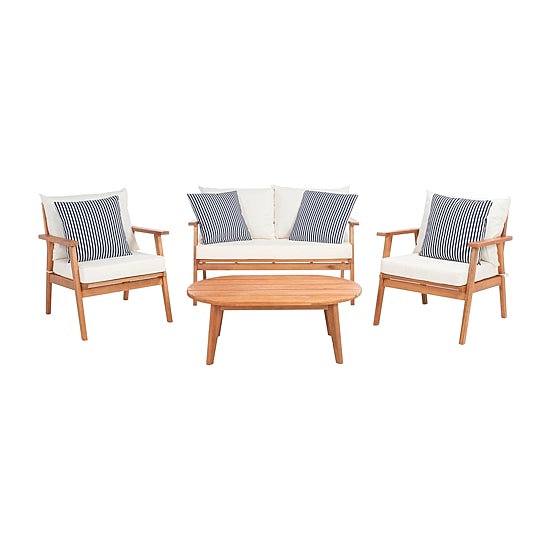 Safavieh Deacon 4-pc. Conversation Set Cushioned