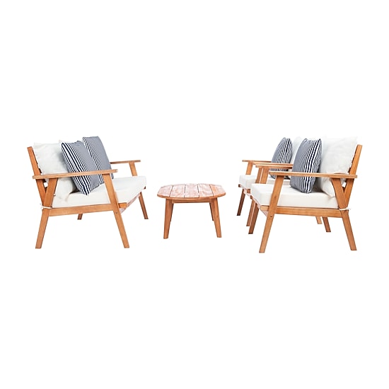 Safavieh Deacon 4-pc. Conversation Set Cushioned