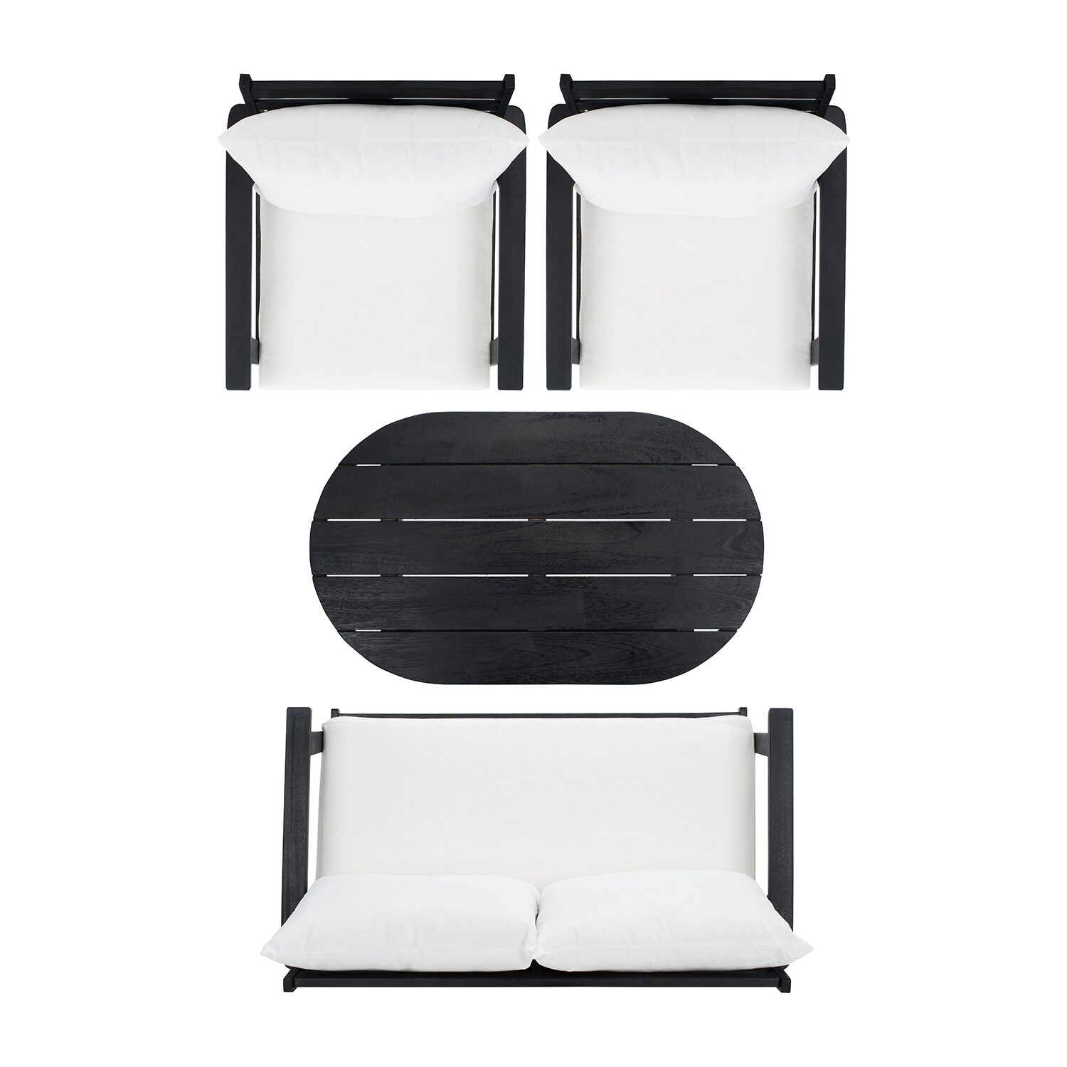 Safavieh Deacon 4-pc. Conversation Set Cushioned