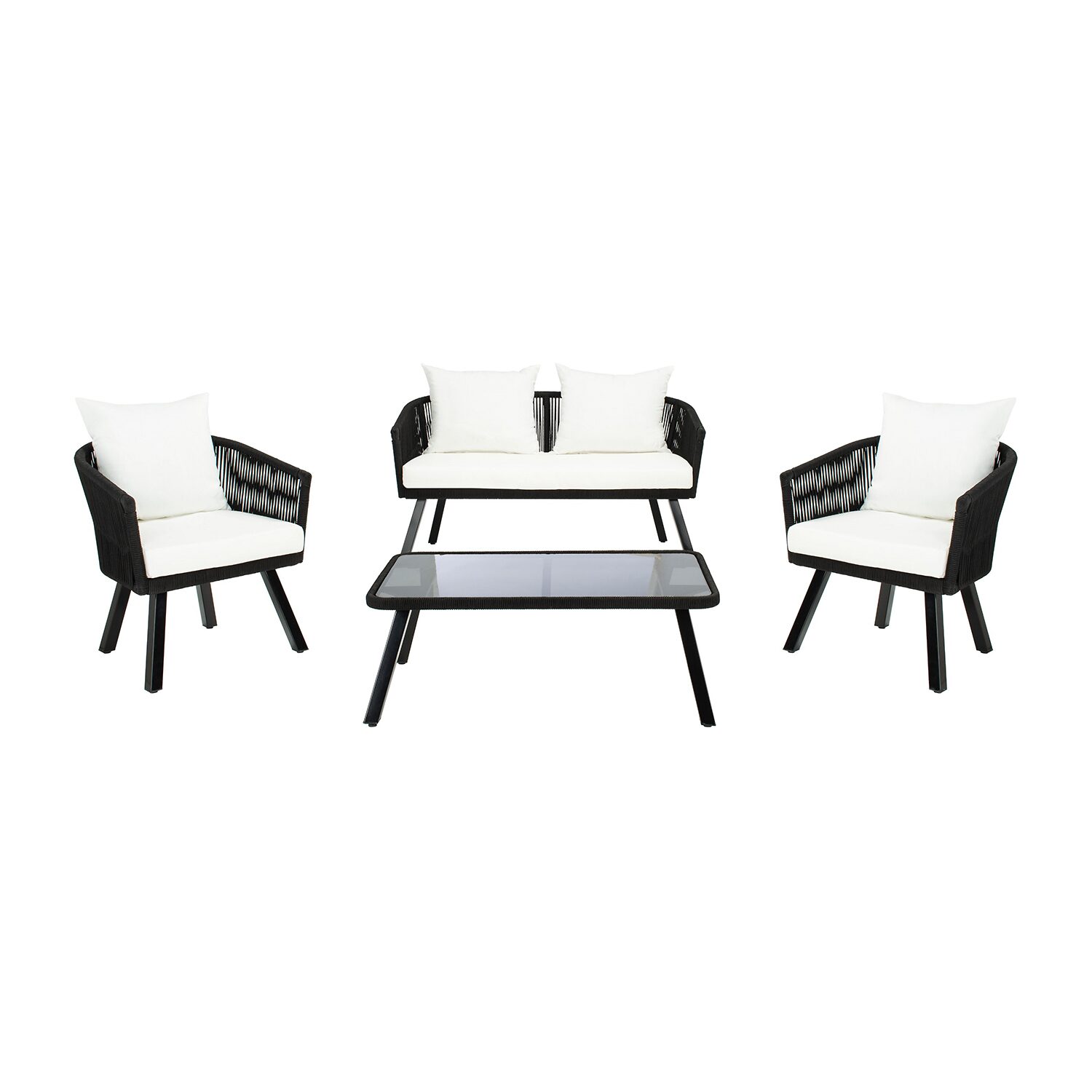 Safavieh Belmi 4-pc. Conversation Set Cushioned